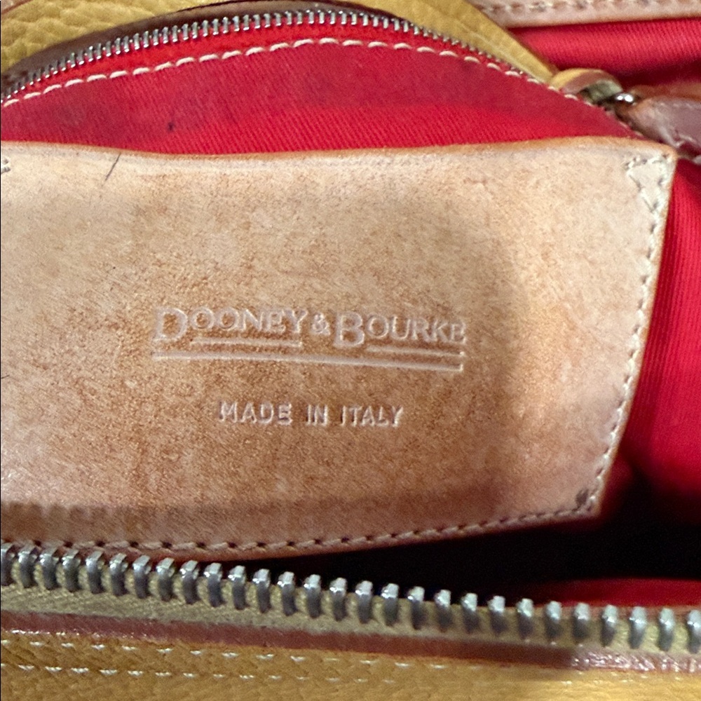 Rare vintage Dooney & Bourke Leather Handbag Made in Italy Satchel - Picture 7 of 14
